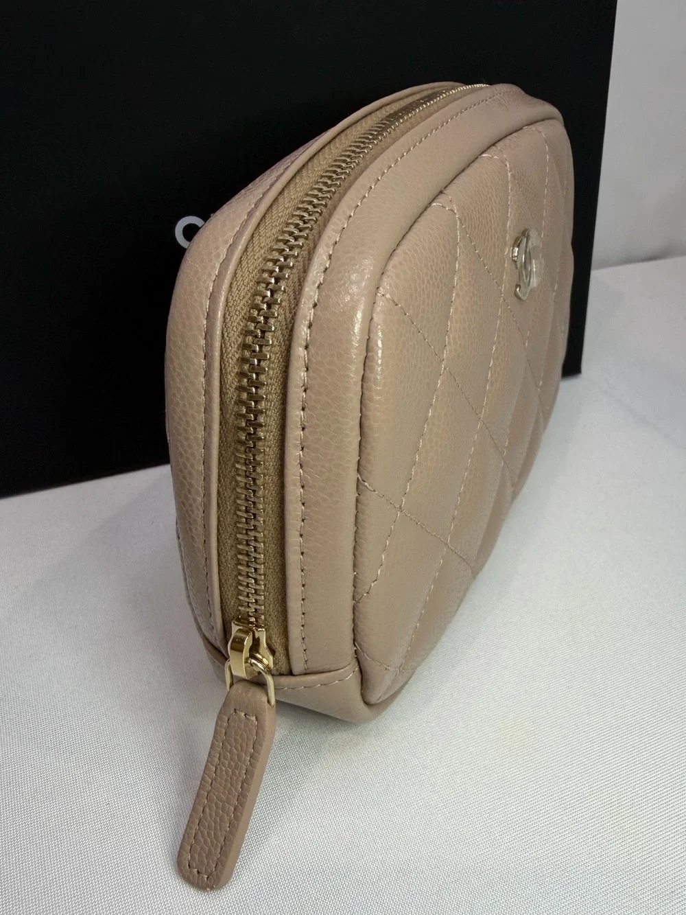 CHANEL Beige Small Curvy Pouch 26C